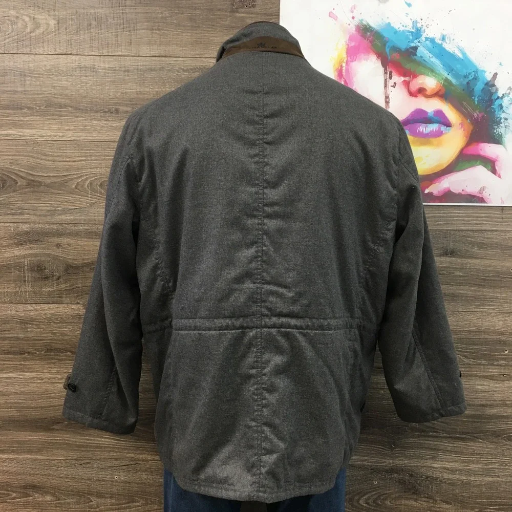Peter Millar‎ Prato Reversible Coat Jacket Size XXL Brown Gray Full Zip Buttons